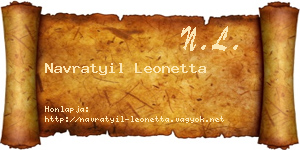 Navratyil Leonetta névjegykártya
